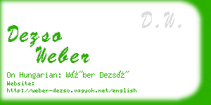 dezso weber business card